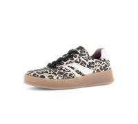 Sneaker GABOR COMFORT "Gabor Comfort Sneaker Leder", Damen, Gr. 38, schwarz (braun, schwarz), Leder, Schuhe (84681211-38) braun, schwarz
