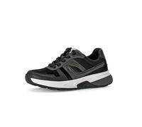 Gabor Sneaker Comfort 56.845.37 Damen Low-Top Schnürer Plateausohle mit Strass schwarz/anth./smog 39