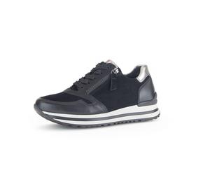 Gabor Damenschuhe Elegante Schnürer schwarz/antiksilb. schwarz - Gr. - 5.5 UK