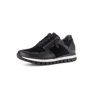 Gabor Damen Low-Top Sneaker Comfort - Komfortable Mehrweite (H) - Schwarz - Gr. 36 EU / 3,5 UK