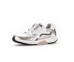 Gabor Damenschuhe Elegante Schnürer weiss/silb/puder/s weiss/puder - Gr. - 8 UK
