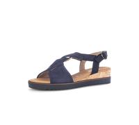 Keilsandalette GABOR "Keilsandalette", Damen, Gr. 38,5, blau, Schuhe (36079217-38,5) blau