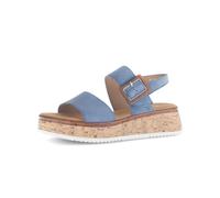 Plateausandaletten GABOR "Plateau Sandale", Damen, Gr. 35, blau, Schuhe (75147430-35) blau