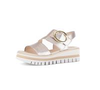 Gabor Damen Plateausandalen, Frauen Sandalen,trage-Komfort,Tritt-fest,vegan,Wasser-dicht,weit,Rose,gemuetlich,heiss,Puder (Gold),39 EU / 6 UK