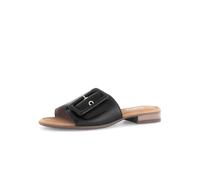 Gabor Damen Pantoletten Moderate Mehrweite (G) Keilabsatz Schwarz (Gold) 40 EU / 6.5 UK