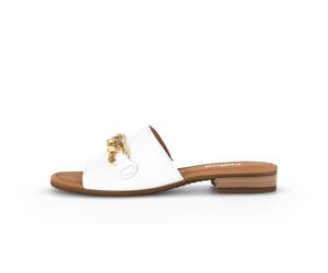 Gabor Damenschuhe Klassische Pantoletten weiss (LDS/gold) weiss (LDS/gold) - Gr. - 4.5 UK