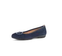 Gabor Ballerinas 64.163.16 Damen sportlich Ziegenveloursleder Dunkelblau Gr. 40 Hovercraft-Laufsohle