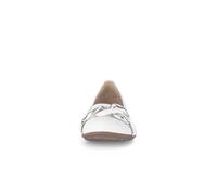 Gabor Damen Klassische Ballerinas, Frauen Ballerinas,bequemlichkeit,breite,extra,fersen-Riemen,gefuettert,leger,Weiss (Uni+Silber),37.5 EU / 4.5 UK