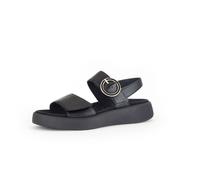 Gabor Damen Plateausandalen, Frauen Sandalen,Wechselfußbett,Moderate Mehrweite (G),Plateausandaletten,schwarz(goldmatt/s),40.5 EU / 7 UK