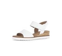 Riemchensandale GABOR COMFORT "Gabor Comfort Sandalen Leder", Damen, Gr. 40, weiß, Leder, Schuhe Riemchensandale (76237964-40) weiß