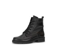 Schnürstiefelette GABOR, Damen, Gr. 41, schwarz, Kalbsleder, unifarben, Schuhe Schnürstiefelette, Blockabsatz, Schnürboots mit Anziehlasche (94717839-41) schwarz