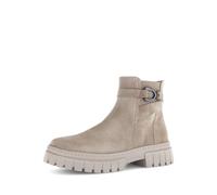 Stiefelette GABOR COMFORT "Gabor Comfort Stiefelette Veloursleder", Damen, Gr. 40,5, kiesel, Veloursleder, Schuhe (70200368-40,5) kiesel