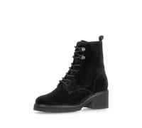 Schnürstiefelette GABOR COMFORT "Gabor Comfort Stiefelette Veloursleder", Damen, Gr. 39, schwarz, Veloursleder, Schuhe (98741908-39) schwarz
