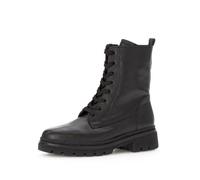 Gabor Damen Combat Boots, Frauen Stiefeletten,Moderate Mehrweite (G),Lammfell,Kurzstiefel,uebergangsschuhe,schwarz,37 EU / 4 UK