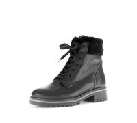 Gabor Damen Schnürstiefeletten Comfort – Warmfutter, leichte Mehrweite (G) – Schwarz, Gr. 40
