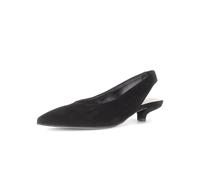 Slingpumps GABOR "Gabor Pumps Veloursleder", Damen, Gr. 38,5, schwarz, Veloursleder, Schuhe Slingpumps (45916461-38,5) schwarz