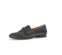 Gabor Damen-Slipper Nappaleder Loafer mit Lederinnensohle Schwarz Gr. 39