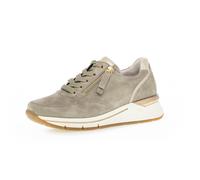 Gabor Damen Low-Top Sneaker, Frauen Halbschuhe,Wechselfußbett,Komfortable Mehrweite (H),Turnschuhe,schilf/muschl(Gold,38.5 EU / 5.5 UK