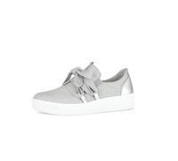 Gabor – Damen Low-Top Sneaker – Schnürschuh mit Strass – Silber – 40,5 EU / 7 UK
