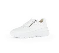 Sneaker GABOR "Sneaker low Glattleder", Damen, Gr. 40,5, weiß, Schuhe Sneaker (16756513-40,5) weiß