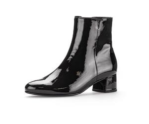 Gabor elegante Stiefelette schwarz Lack 75.680.97 für Damen, schwarz, Größe 35 ½ EU / 3 UK