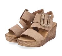 Gabor Espadrille-Sandaletten Braun - Gr. 39 - Echt Leder