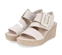 Gabor Espadrille-Sandaletten - Gr. 40,5 - Beige - Rauleder