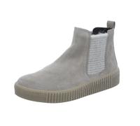 Chelseaboots GABOR, Damen, Gr. 39, beige (hellbeige), Veloursleder, unifarben, sportlich, Schuhe, Plateau, Stiefelette, Schlupfschuh mit dezenten Kontrastnähten (43564827-39) hellbeige