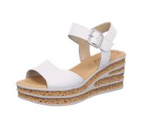 Sandalette GABOR, Damen, Gr. 36, weiß, Kalbsleder, unifarben, klassisch, Schuhe, Sommerschuh, Sandale, Keilabsatz, mit besonderer Absatzgestaltung (18427568-36) weiß