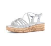 Gabor Damen Plateau-Sandalen 64.555.81 mit Strass Silber Gr. 39 EU / 6 UK