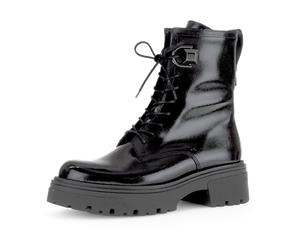 Gabor Fashion Plateau Stiefelette schwarz Lack 71.761.97 für Damen, schwarz, Größe 40 EU / 6,5 UK