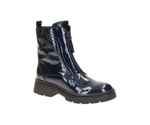 Gabor Fashion Stiefel Boots blau Lack Front-Zip 71.854.96 - Größe 43
