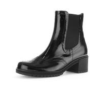 Gabor Fashion Stiefelette schwarz Lack Brogue Ankle Boots 54.680.97 für Damen, schwarz, Größe 37 EU / 4 UK