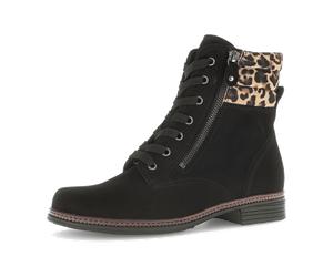 Gabor Fashion Stiefelette schwarz Velour Luchs 74.672.37 für Damen, schwarz, Größe 38 ½ EU / 5,5 UK