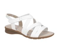 Gabor Damen Sandaletten, Frauen Sandalen,Leichte Mehrweite (G),offene Schuhe,Strandschuhe,Sommersandalen,bequem,flach,Weiss,40 EU / 6.5 UK
