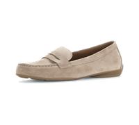 Mokassin GABOR, Damen, Gr. 36, beige, Veloursleder, unifarben, Schuhe Mokassin, Slipper, Bequemschuh, Flats mit modischem Zierriegel (66530235-36) beige