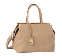 Gabor Gela Stripe Damen Shopper Umhängetasche Reißverschluss Mittelgroß Camel Braun