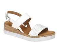 Gabor Damen Sandaletten, Frauen Sandalen,Moderate Mehrweite (G),Sommerschuhe,Freizeitschuhe,offene Schuhe,Weiss/Silber,40.5 EU / 7 UK