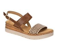 Gabor comfort Gabor Keil Sandale braun platin Flecht 62.705.54 für Damen, braun, Gr. 38 EU / 5 UK