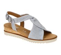 Gabor Damen Keilsandalen, Frauen Sandalen,Freizeitschuhe,offene Schuhe,Strandschuhe,Keilsandaletten,Keilabsatz,Azur (Kork/Creme),38.5 EU / 5.5 UK