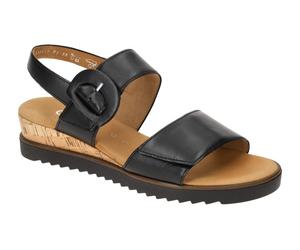 Gabor GENUA 82.752.57 schwarz - Riemchen Sandale für Damen - Größe 38.5