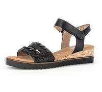 Gabor "GENUA", Sommerschuh, Sandale, Keilabsatz, mit Klettverschluss, Weite G (33880544-35) schwarz