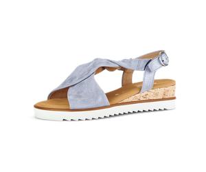 Gabor Genua T-Steg Sandale blau azur Glitzer 62.751.16 für Damen, blau, Größe 40 EU / 6,5 UK