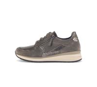 Keilsneaker GABOR "CAPRI", Damen, Gr. 40, bronzefarben, taupe, Veloursleder, Lederimitat, metallic, casual, Schuhe, Freizeitschuh, Halbschuh, Schnürschuh in Extraweite K (75742556-40) bronzefarben, ta