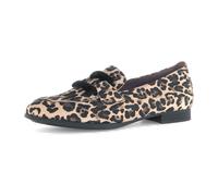 Slipper GABOR "Gabor Slipper Leder", Damen, Gr. 38,5, braun (leopard), Leder, casual, Schuhe (66682948-38,5) leopard