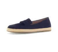 Slipper GABOR, Damen, Gr. 38, blau (dunkelblau), Ziegenveloursleder, unifarben, casual, Schuhe, Plateau, Bequemschuh, Flats mit Best Fitting-Ausstattung (47474716-38) dunkelblau