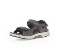 Pius Gabor Trekkingsandalen Herren – zertifiziertes Leder, 3‑fach Klettverschluss – Mocca/Black Gr. 46