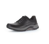 Pius Gabor Herren Sneaker Low - Schnürer mit Wechselfußbett, Strass - Schwarz 44 EU / 9.5 UK