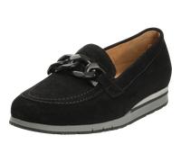 Gabor Damen Slipper, Frauen Slip On,Wechselfußbett,Moderate Mehrweite (G),Loafer,College Schuhe,Businessschuhe,schwarz (Uni),42 EU / 8 UK
