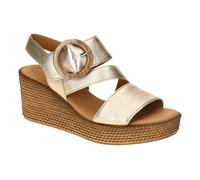 Gabor Keil Sandale beige metallic 64.770.64 für Damen, gold, Gr. 38 EU / 5 UK